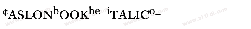 CaslonBookBE ItalicO字体转换